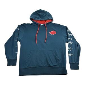 Vtg‎ Naruto Shippuden Collection Hoodie Sweatshirt Pullover Anime Medium Blue